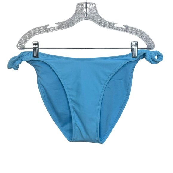 Wild Fable High Leg Cheeky Bikini Bottoms Swim XL Blue New Ruffle Strap - Picture 1 of 8